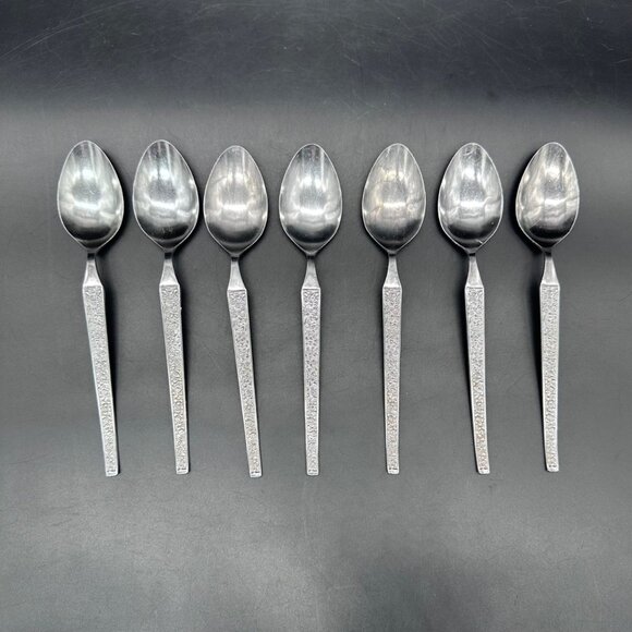 Vtg Tablespoons National Stainless Parma Japan Floral Mid Century Rose Floral - Picture 2 of 10